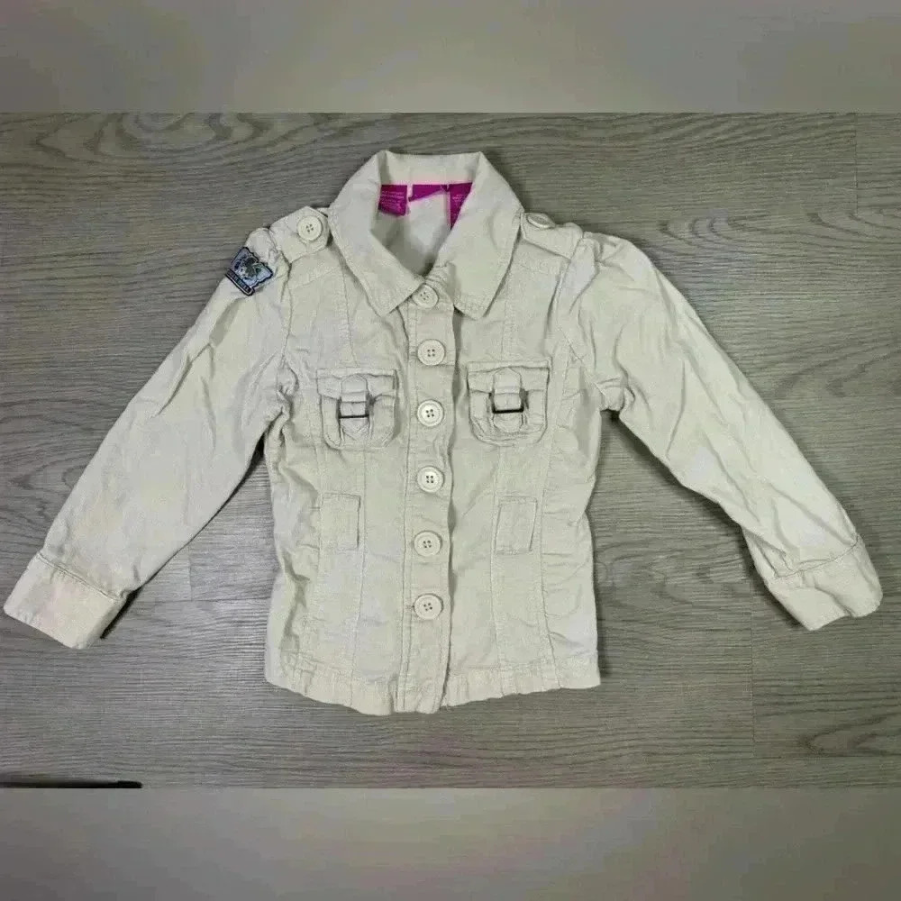 Vintage Disney Pixie Girl’s Patrol Tinker Bell White Jacket Size S (4/5)